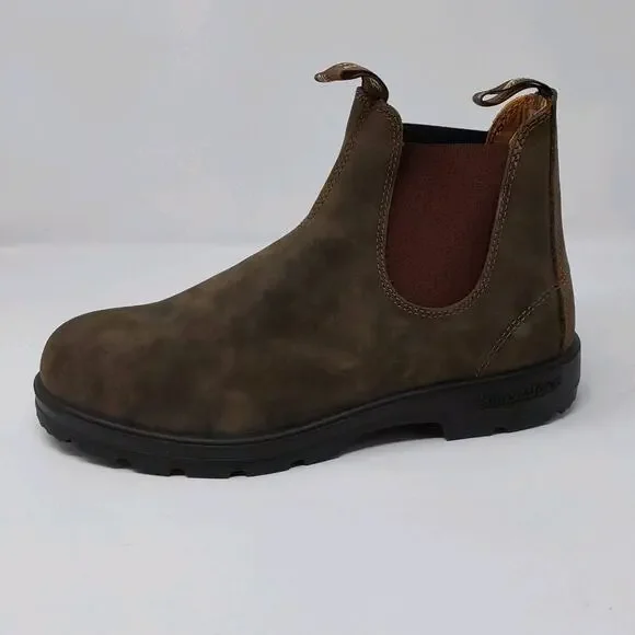 Blundstone 585 Rustic Brown Chelsea Boots Mens 9.5 Waterproof Leather - Picture 11 of 16